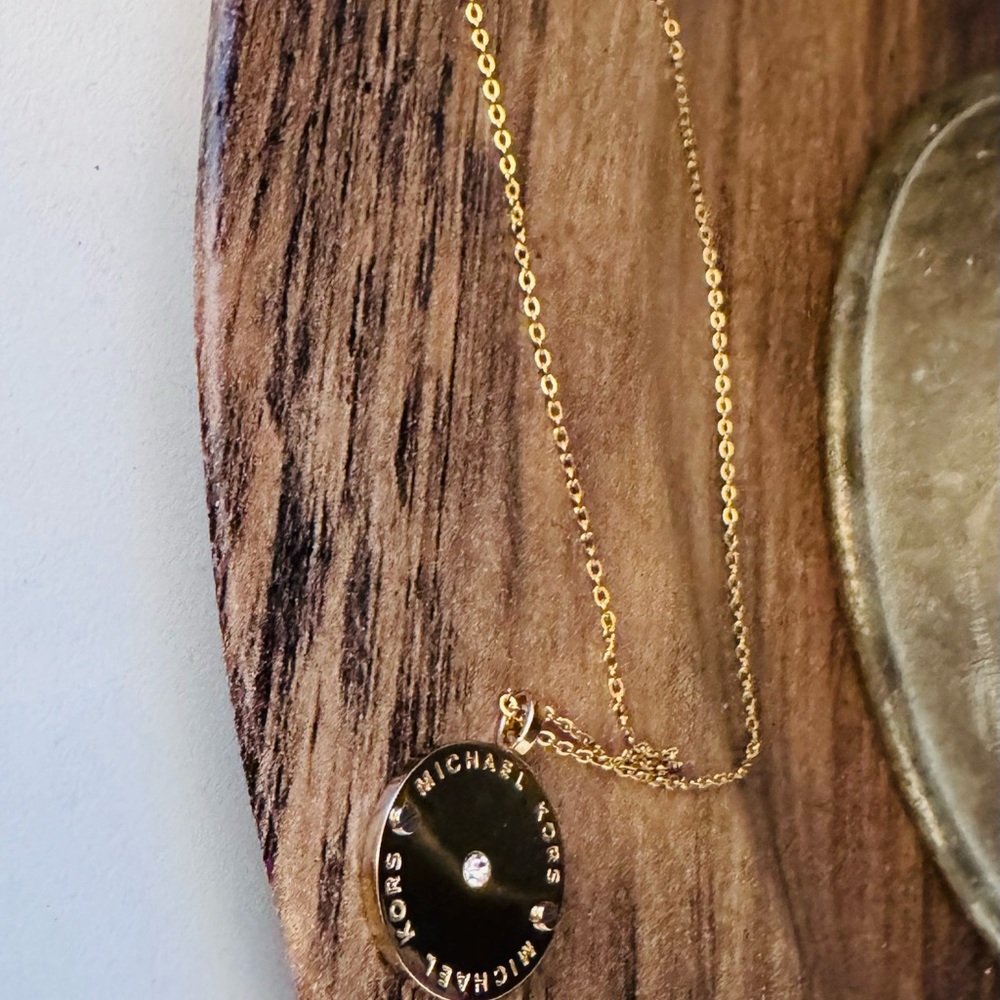 Michael Kors Gold Disc Necklace - Picture 3 of 12